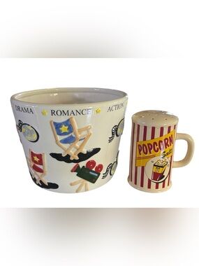 MSRF Movie Theater Popcorn Bowl and Mug Set Cinema Film Snackware